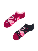 Socquettes rigolotes pour baskets Flamants et cœurs