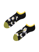Socquettes rigolotes pour baskets Marguerites durant la nuit