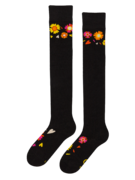 Chaussettes rigolotes hautes au-dessus des genoux Aime-moi, ne m’aime pas