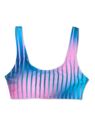Haut de bikini de sport rigolo Rayures violettes