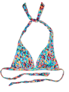 Haut de bikini triangulaire rigolo Mosaïque colorée