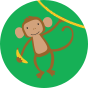 Meias alegres de criança Macacos