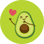 Lustige Kindersocken Avocado-Liebe
