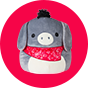 SQUISHMALLOWS Oslík s šátkem Jason, 30 cm
