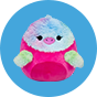 SQUISHMALLOWS Ružový papagáj Abilene, 20 cm