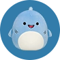 SQUISHMALLOWS Rey der blaue Hai, 20 cm