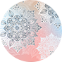 Cache-cou rigolo Mandala pastel