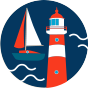 Caleçon pour hommes Phare et bateaux à voile