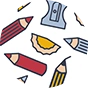 Chaussettes rigolotes pour enfants Crayon