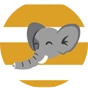 Chaussettes rigolotes Éléphant et rayures
