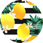 Serviette de cuisine rigolote Citrons et rayures