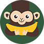 Sandales rigolotes pour enfants Singe dans la jungle