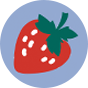 Paquet de 2 serviettes de cuisine rigolotes Fraises et fleurs