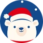 Chaussettes rigolotes pour enfants Ours de Noël