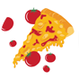 Trojbalení kuchyňských houbových utěrek Pizza a hranolky