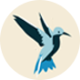 Veselé bambusové ponožky Kolibrík