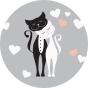 Chaussettes rigolotes Mariage des chats