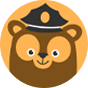 Collants rigolos pour enfants L'ours policier