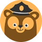 Collants rigolos pour enfants L'ours policier
