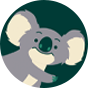 Culotte rigolote pour filles Koala et feuilles
