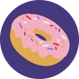 Chaussettes mi-mollet rigolotes Donuts sucrés