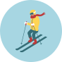 Calcetines alegres Pistas de esquí