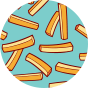 Pantoufles rigolotes Frites et ketchup
