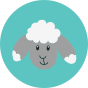 Lustige Socken - Schafe und Wolken