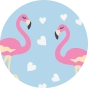 Socquettes rigolotes Flamants roses amoureux