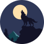 Lustige Knöchelsocken Mondwolf