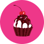 Chaussettes rigolotes Muffins rose