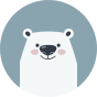 Živahne tople nogavice Polarni medved