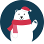 Șosete Vesele Călduroase pentru Copii Urs Polar de Crăciun