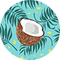 Veselá plážová osuška Kokosový ořech