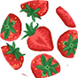 Lustige Pantoletten Erdbeeren