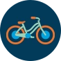 Veselé pánske boxerky Oranžový bicykel
