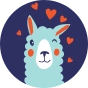 Veselé dámské trenky Lama a srdíčka