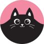Veselé dievčenské plavky Čierne mačiatko