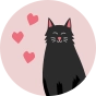 Mis-bas rigolos Chat noir et blanc