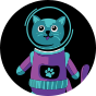 Calcetines alegres Gato espacial