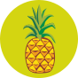 Vrolijke flip-flops Verse ananas