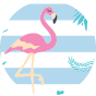 Lustige Haargummis 3er-Pack Liebes-Flamingos
