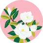 Chapeau bob rigolo pour femmes Roses blanches