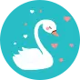 Chapeau bob rigolo pour enfants Cygne adorable