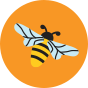 Wesołe skarpetki do łydek Pracowite pszczoły
