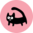 Wesoła maseczka antybakteryjna Różowe koty — większy rozmiar