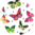 Haut de bikini triangulaire rigolo Papillons colorés