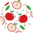 Tongs rigolotes avec décoration Pomme joyeuse