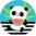 Živahne fantovske plavalne hlače Panda na dopustu