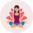 Calcetines alegres Yoga mandala